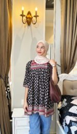 Trendy Short Kurti (BLACK) - Image 3