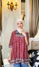 Trendy Short Kurti (RED) - Image 3